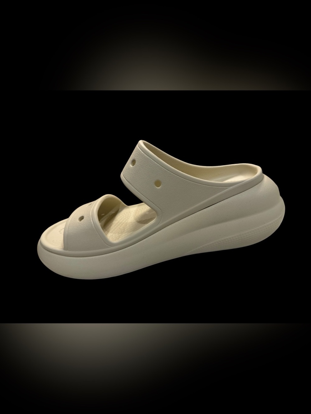 Women’s CROCS Classic Crush Sandals Slip On Shoes Ivory  Beige Size 11 NWT - Picture 4 of 7